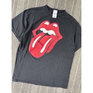 The Rolling Stones Shirt Mens Medium Black Bandβ Rock Vintage 2002 Liquid Blue